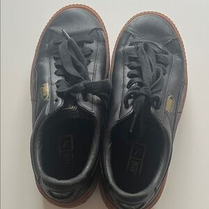 Puma Black Leather Sneakers women's